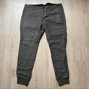 Twill Olive Green Joggers